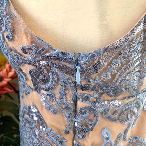 Free People Night Shimmers Sequin Mini Dress in Blue - Picture 9 of 15
